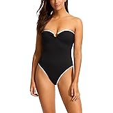 Seafolly Women's Standard Bandeau Halter One Piece Swimsuit