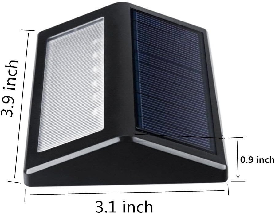 Solar step deck lights, LED Light Wall Mount Garden Path Lamp stair Lights Outdoor Patio Fence Lighting,1 Pcs