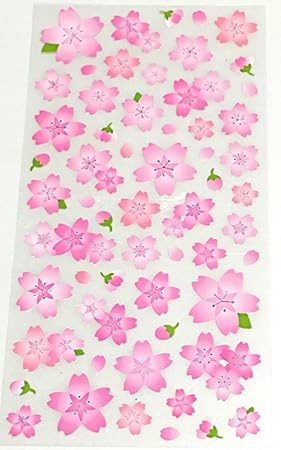 Amazon Artasy Workshop 並行輸入品 可愛い 桜 ステッカー カラフル さくら 可愛い 花 手作り 紙 レター 手紙シール デコレーション 飾り Sakura Sticker A 009 シール ステッカー おもちゃ