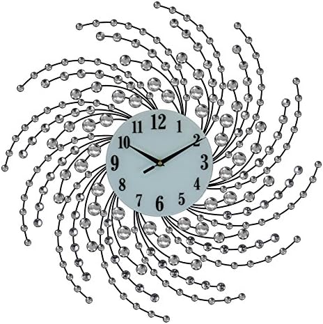 Large Crystal Spiral Wall Clock