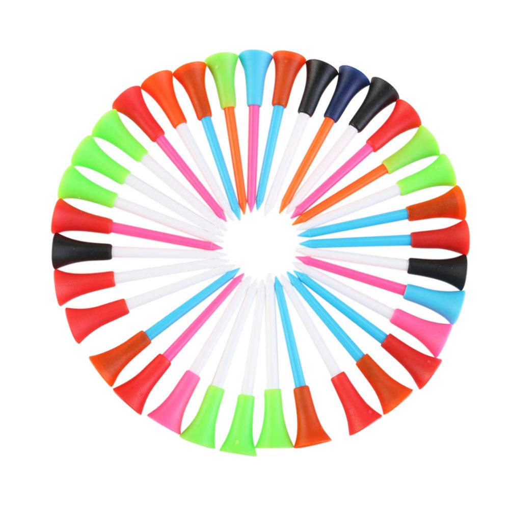 NUOBESTY 40PCS Golf Tees Plastic Golf Tee Kit Golf Sport Training Accessories for Golfer Lover