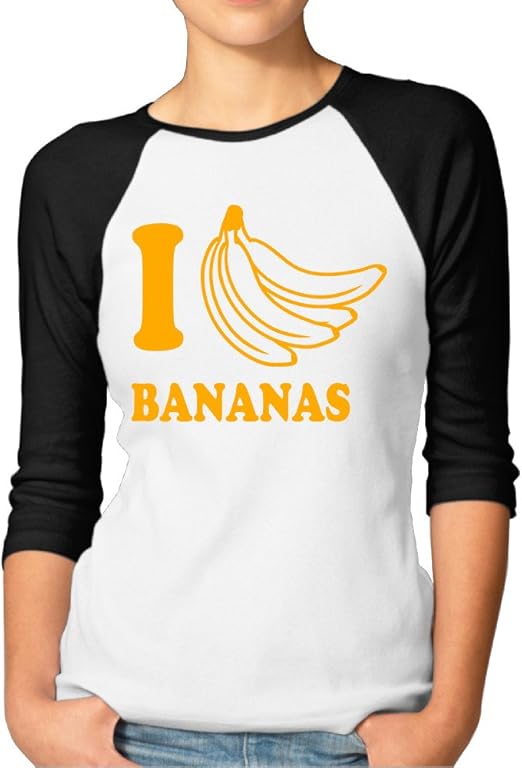 Women's I Love Bananas Best Choice Baseball Jerseys Raglan