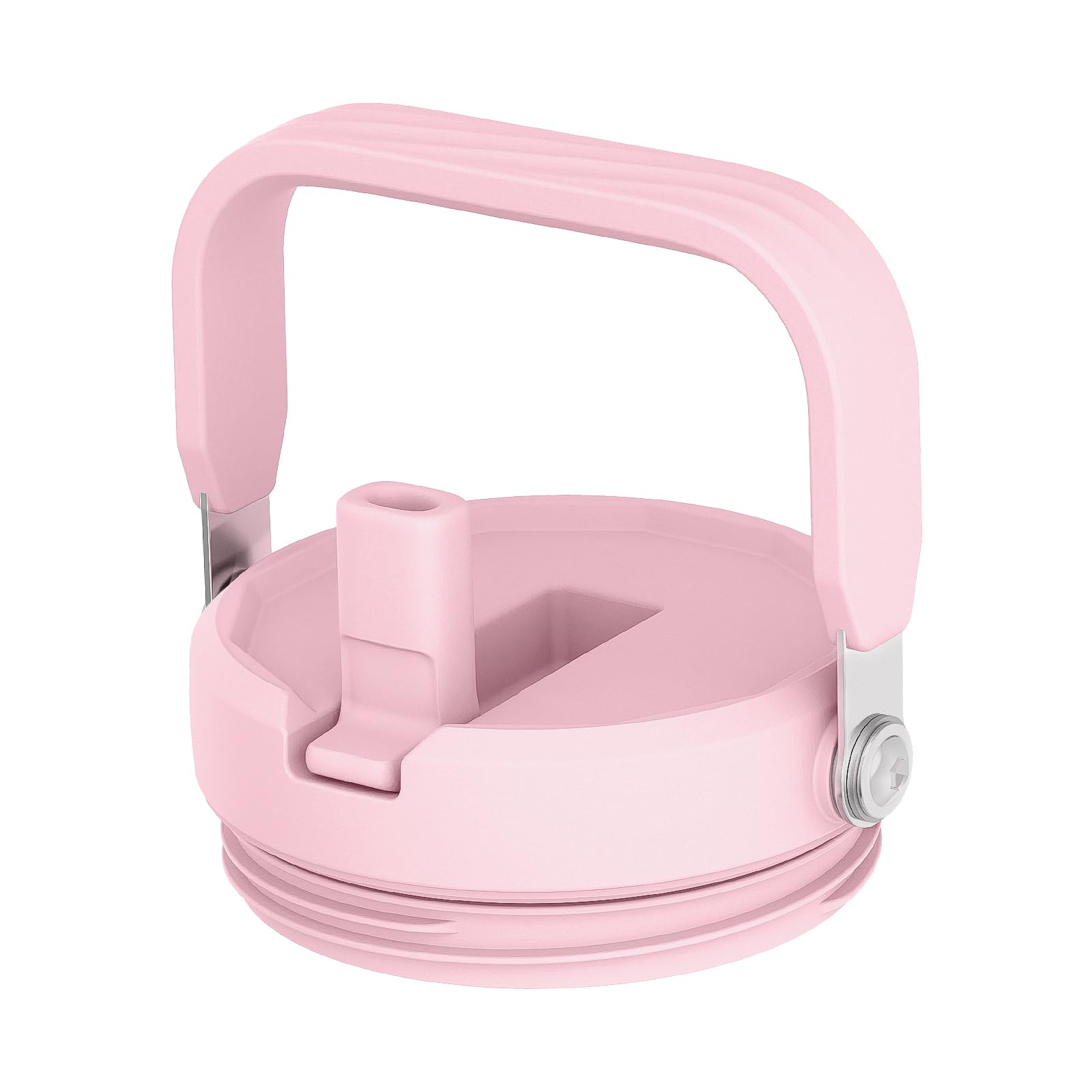 Photo 1 of Replacement Lid with Flip Straw and Top Handle, Fits Only Cafezi 30oz/40oz/50oz/64oz Tumblers, Screw On (Pink)