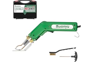 Huanyu Hot Knife Rope Cutter Electric Fabric Cutter Pro R-Type Blade with Foot, 100W Hot Knife Cutting Tool, 600℃ for Rope, Canvas, Plastic, Cloth, Fiber, Webbing