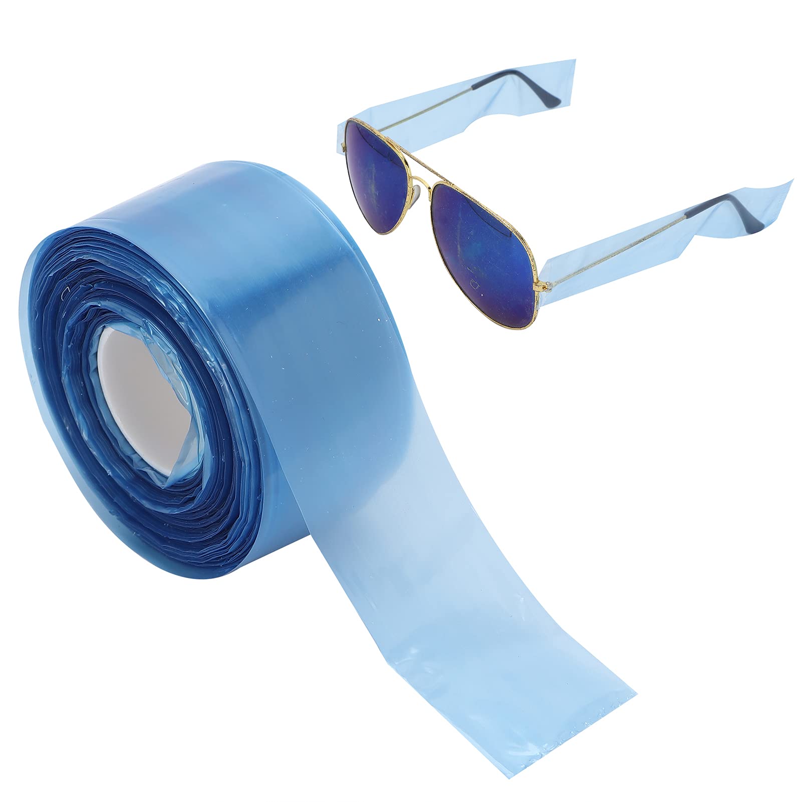 Dioche 100pcs Eyeglass Sleeves, Disposable Temple arm Protector Protective Cover Glasses Leg Cover, Eye Glass Protector Sleeves Glasses Legs Cover for Salon Hair Color