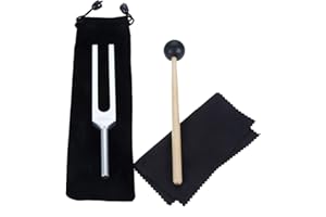 ETERMETA 528 Hz Vibration Healing Tuning Fork with Silicone Hammer, Carry Bag & Cleaning Cloth, Perfect for DNA Repair, Sound