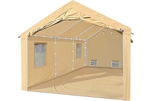 CooTentler Waterproof Portable Paint Booth 20x12.5x10ft Rainproof Spray Shelter with 8pcs Roll-up Mesh Windows & Floor Portable Spray Tent for Cars, Auto Parts and Furniture Painting