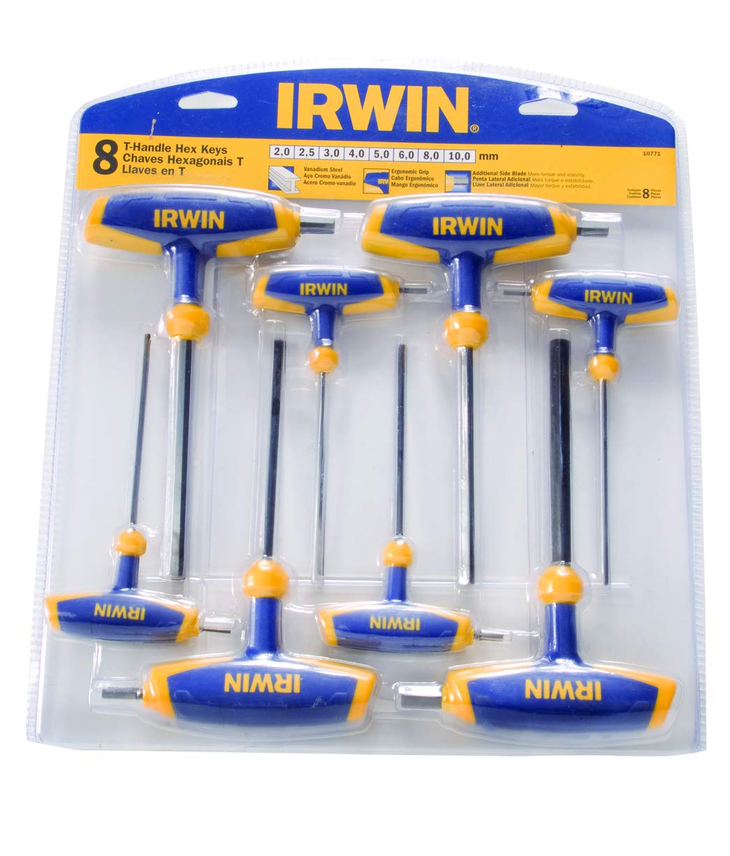IRWIN IRWT10771-TBK Irwin T10771 T Handle Hex Key Set (8 Pieces)
