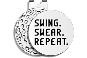 Pishovi Funny Golf Ball Markers with Hat Clip, Men Golf Accessories, Birthday Retirement Golf Gifts for Dad, Husband, Grandpa, Golf Lover