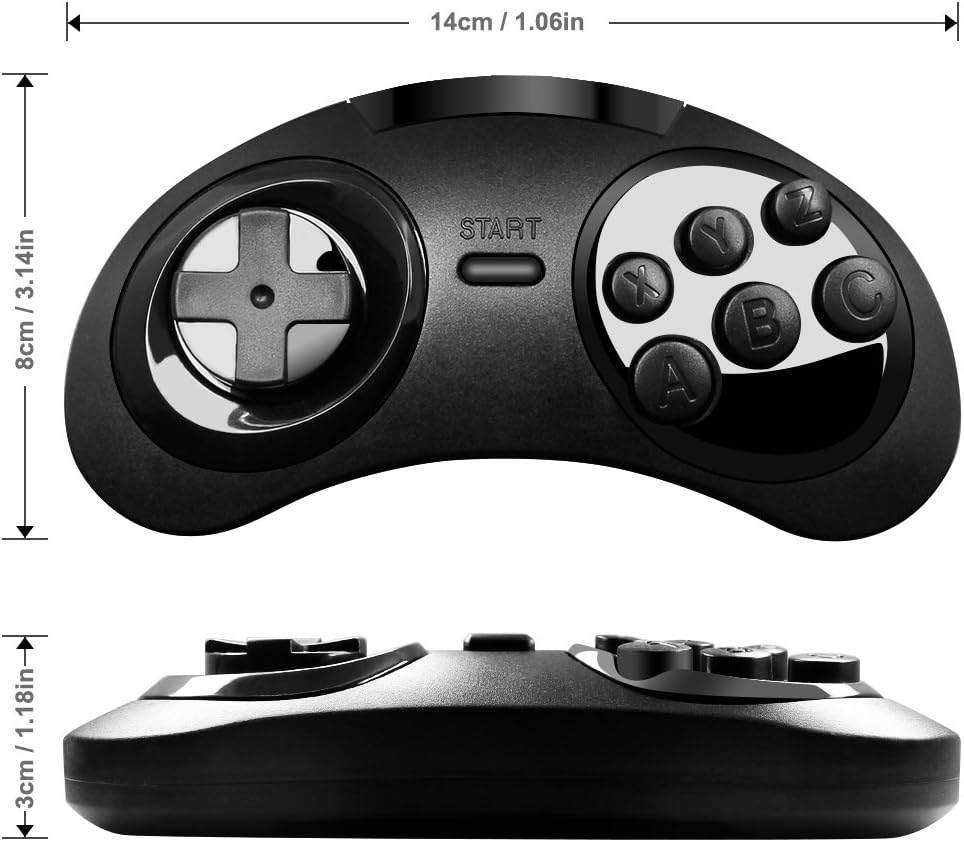 AFUNTA 6-Button Controller Compatible Sega Classic Genesis (2 pcs), NOT for the Sega Genesis Mini: Electronics