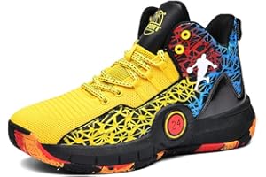 Aiscahent Basketball Shoes for Boys and Girls, Walking Running Shoes Breathable Comfortable Boys Sneakers for Little and Big Kids