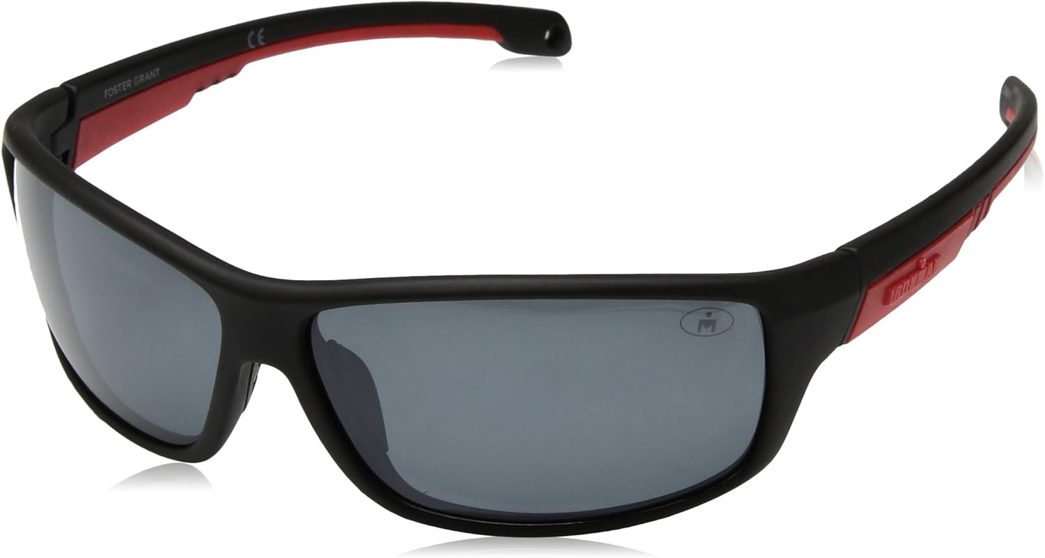 Ironman Men's Precision Wrap Sunglasses, Black, 63 mm Clothing