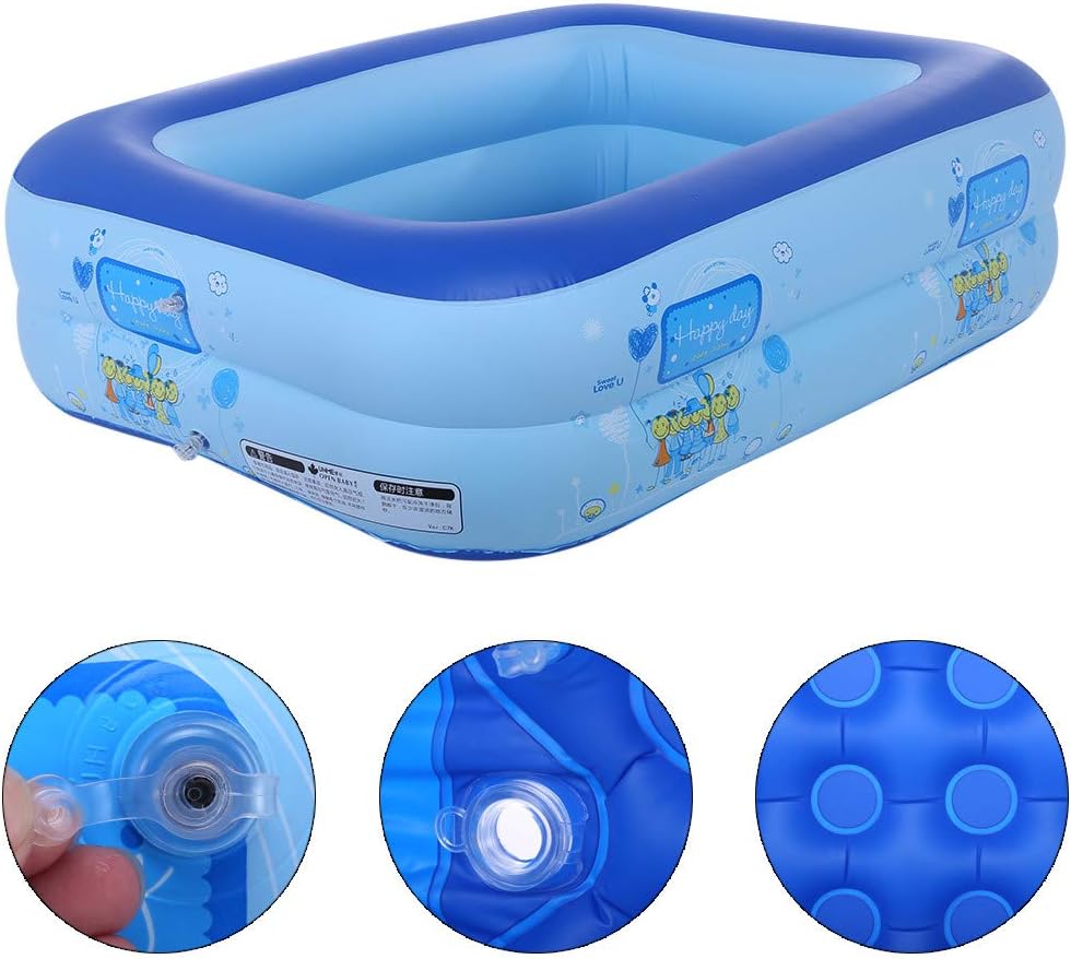 Voberry Swimming Pools, Inflatable Family Swim Play Center Pool, 48 inches Blow Up Pool Summer Water Fun with Inflatable Soft Floor for Family, Garden, Outdoor, Backyard (48 inches)