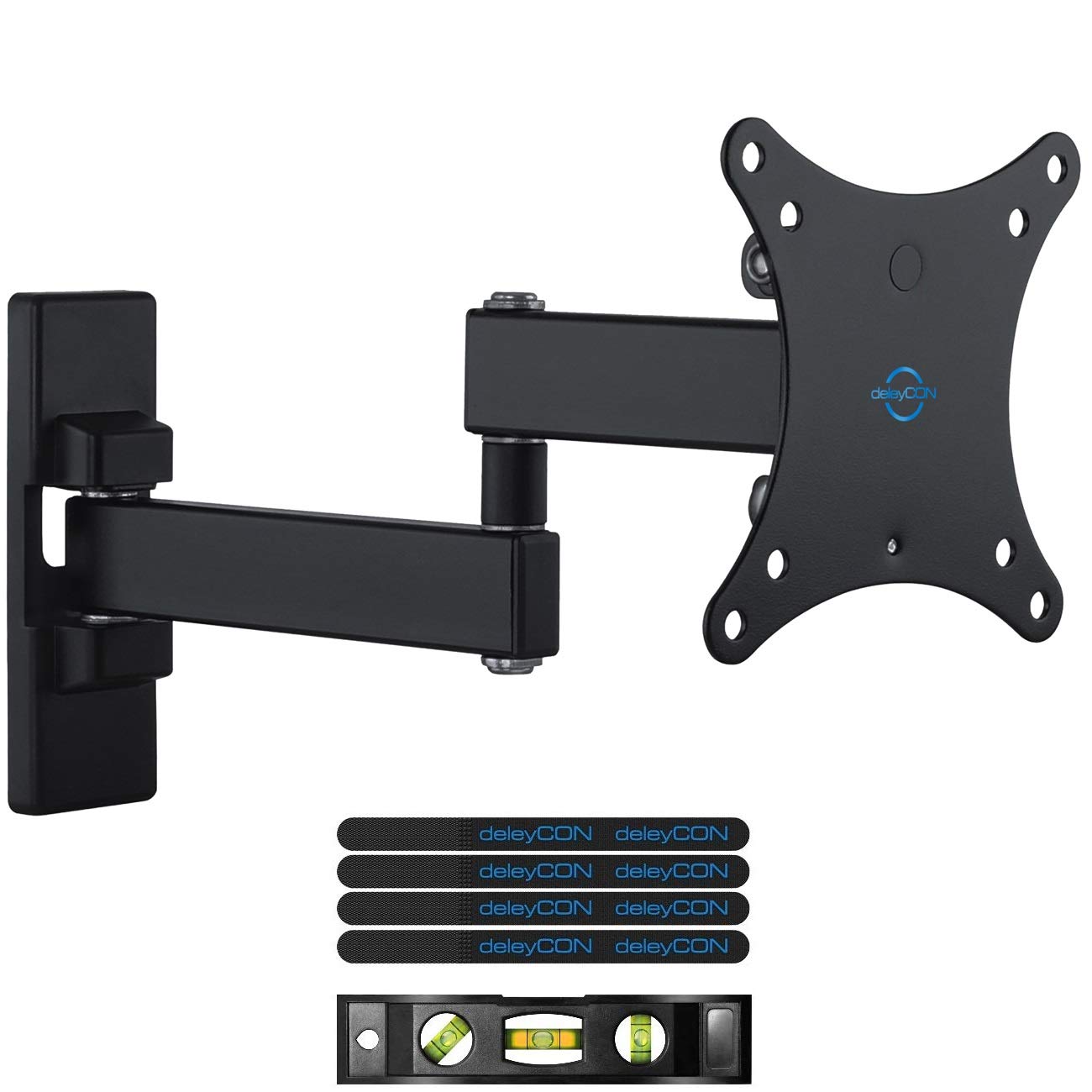 deleyCON Universal TV Wall Mount 13-27 Inches (33-69 cm) Tilting and Pivoting – 15 kg – TFT OLED LED LCD Plasma TV Up to VESA 100 x 100