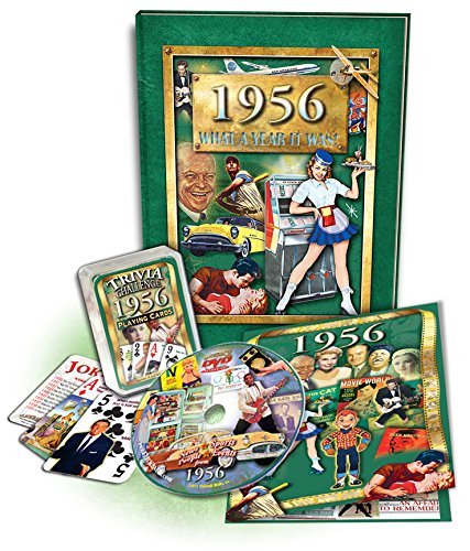 Great Combo: 1956 What a Year it Was! Book, DVD Greeting Card & Trivia Playing Cards