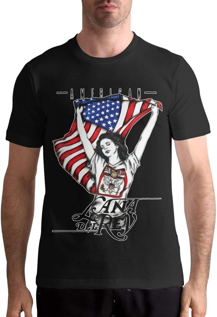 Lana Del Rey Sports Man Tops Short Sleeve Tshirts Black