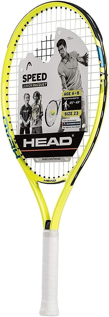 HEAD Speed Kids Tennis Racquet - Beginners Pre-Strung Head Light Balance Jr Racket - 23 Inch, Yellow : Sports & Outdoors