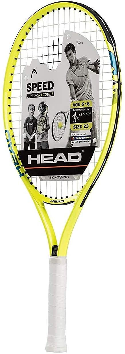 Photo 1 of HEAD Speed Kids Tennis Racquet - Beginners Pre-Strung Head Light Balance Jr Racket - 23 Inch, Yellow