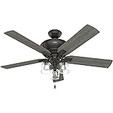 Hunter Fan 54 inch Noble Bronze Indoor Ceiling Fan with Lights and Pull Chain for Bedroom, Living Room/Family Room, Dining Ro