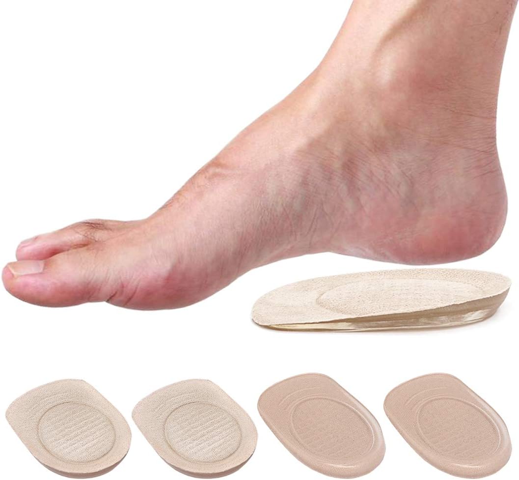 Beautulip Gel Heel Cup Leg Length Discrepancy Heel Cushion Shock Absorb Ankle Pain Sever's Disease Relieve Women's 7-12 / Men's 6-11: Health & Personal Care
