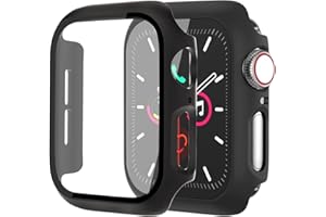 idudu 2 Pack Case for Apple Watch Screen Protector SE 3(2025) SE 2/SE/Series 4 5 6 40mm with Tempered Glass | Slim Guard Bumper | Full Coverage Hard PC Protective Cover | Compatible iWatch 40mm