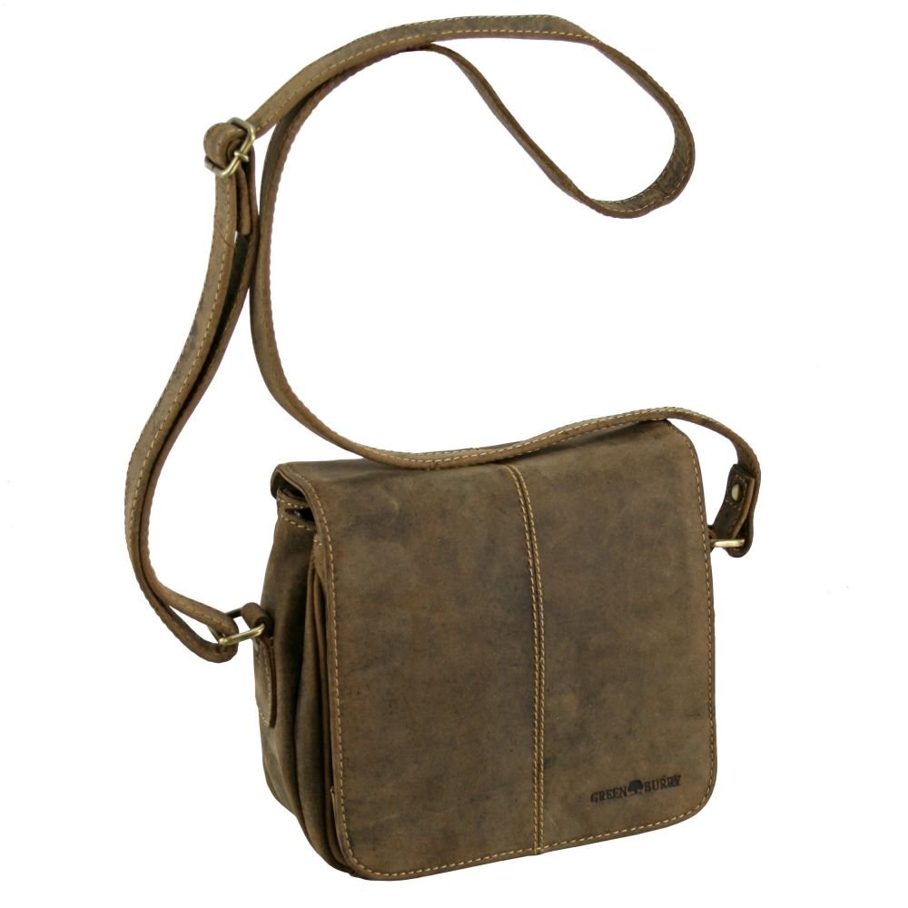 Greenburry Vintage Leather Shoulder Bag 20 cm, brown, standard size, Shoulder bag