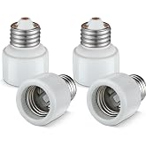 Light Socket Extender,Porcelain Socket Extension Adapter,E26 to E26 Standard Medium Screw Bulb Socket Extender Adapter,Recessed Socket Extension Converters