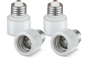 EMNOOTI Light Socket Extender,Porcelain Socket Extension Adapter,E26 to E26 Standard Medium Screw Bulb Socket Extender Adapter,Recessed Socket Extension Converters