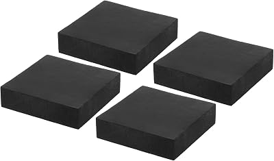 PATIKIL Rubber Anti-Vibration Pads 4 Pcs Square 4x4x1 inch for HVAC Air