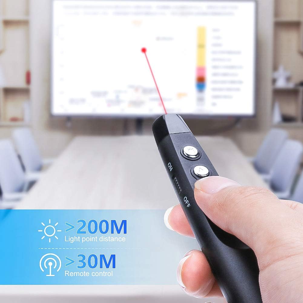 Mini Controller Clicker yidenguk Presentation Clicker RF2.4GHZ USB Wireless Presenter Remote ...