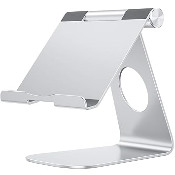 Ipad Pro Stand Omotona Multi Angle Aluminum Stand For Tablet With Portable Adjustable Charging Dock For Ipad Pro Ipad Air 2 Samsung Tab S2 Etc Solid Durable Holder And Minimalist Design Silver