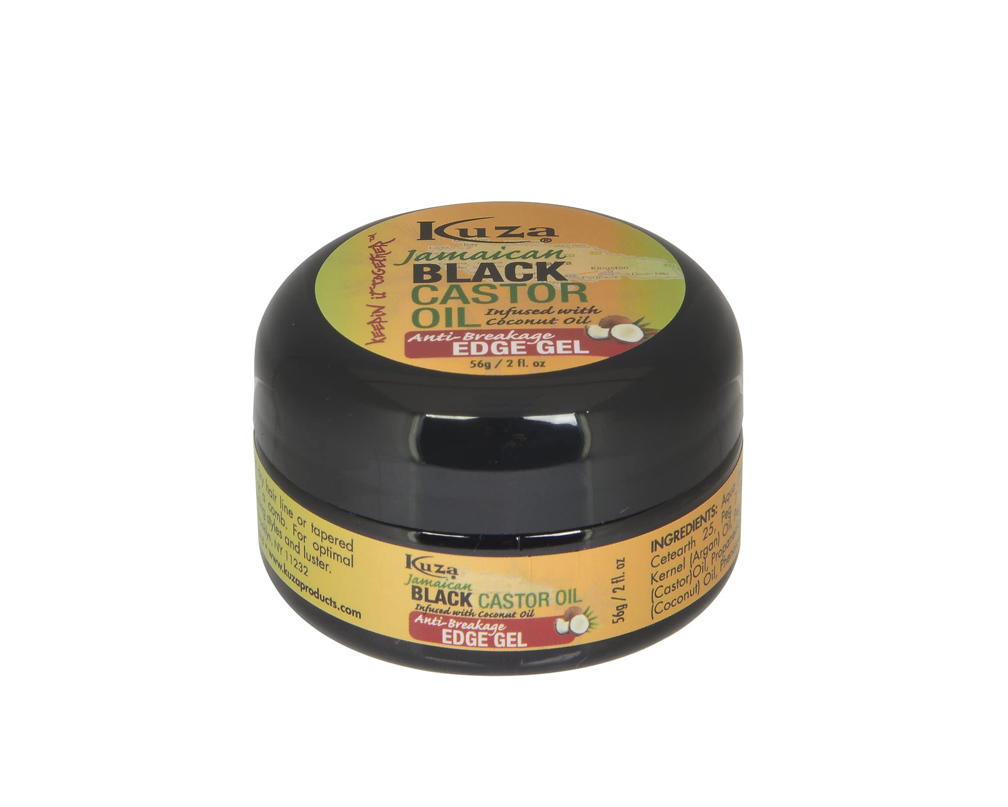 Kuza Naturals Jamaican Black Castor Oil Anti-Breakage Edge Control Gel 56gm/2oz