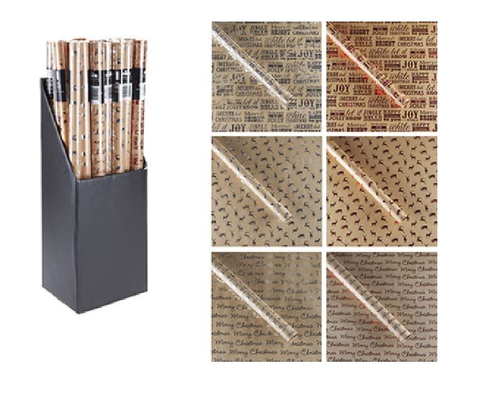 3 Pack of 70CM x 2M Wrap Wrapping Paper Ideal for All Occasions HOT FOIL ON Craft