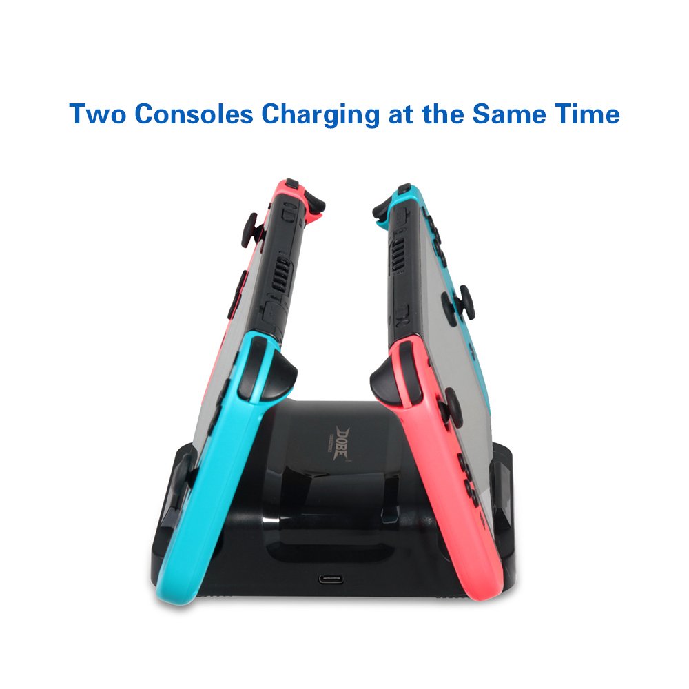 Likorlove Nintendo Switch Charger, Dual USB Type-C Charging Dock Station Cradle for Nintendo Switch Console