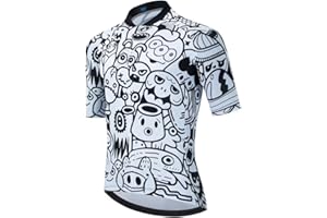 Bikingbros Men's Cycling Jersey Polyester Black Cycling Clothing Bike Jersey Short Sleeve Bike Shirts