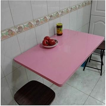 Amazon De Wandklapptisch Klapptisch Kuche Klapptisch Wand Computer Schreibtisch Haushalt Klapptisch For Kleinen Raum Color Pink Size 120cmx 60cm