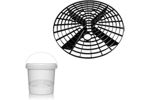 BWBWND Car Wash Bucket Insert, Dirt Guard Insert Automotive Washing Grit Trap, Vehicle Detailing Cleaning Bucket Filter fit for 12 Inch Diameter or 3-5 Gallon Buckets, Car Accessories (Black)