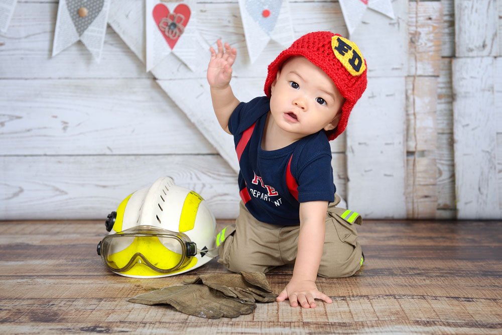 Firefighter Original Personalized Tan 2-Piece Baby Outfit
