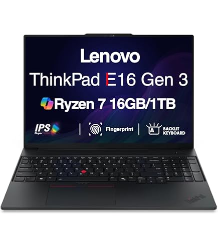 Amazon.com: Lenovo ThinkPad E16 Gen 3 w/Core 7, 16GB RAM, 512GB