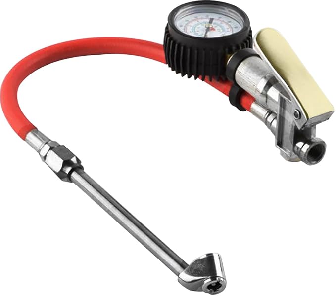 Premium Dually Tire Inflator Gauge 2" Pressure Reader Dual