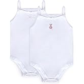 Feathers Tank Top Bodysuits for Baby Girl (2 Pack) Super Soft One-Piece Toddler Bodysuit