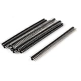 uxcell 9 Pcs 2.54mm Pitch Double Row 40 Pin IDC Socket Connector Male Header
