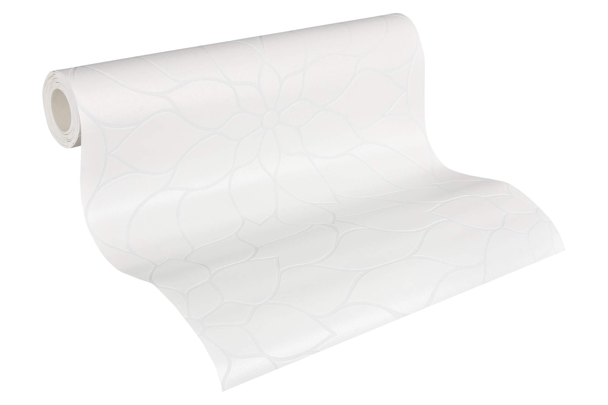 A.S. Création Architects Paper Paintable Non-Woven Wallpaper Pigment Classic Wallpaper 10.05 m x 0.53 m White Made in Germany 950710 9507-10