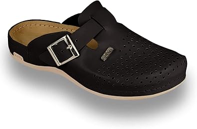 mens leather slip on slippers