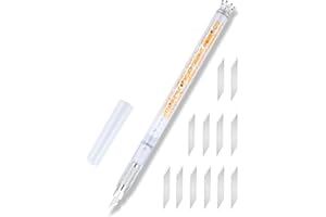 ARVAKR Exacto Knife Set, Bling Hobby Knife Pen with Blade Refills, Craft Cutting Tools for Scrapbooking Stencil Washi Tape Sticker Cutter, Yellow