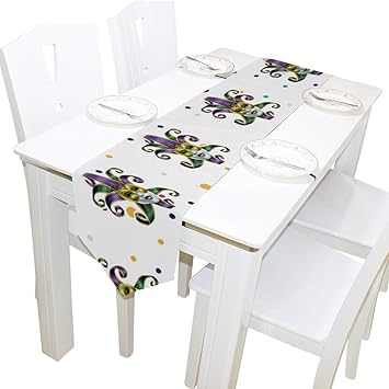 Amazon Com Hhatt Mardi Gras Mask Table Runners Elegant Decor For