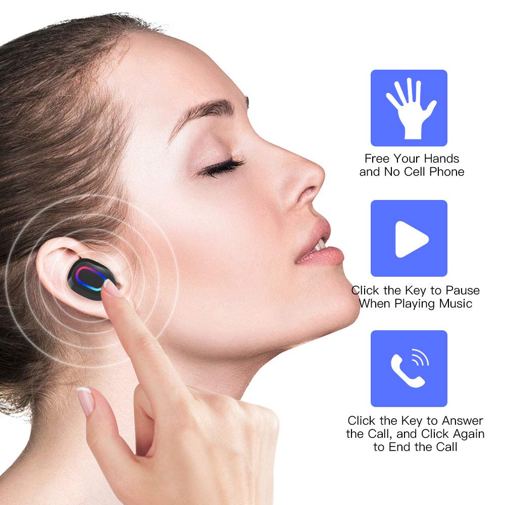 Wireless Earbuds,Wireless Headphones Bluetooth 5.0,True Wireless Earbuds with mic,Noise Cancelling Headphones,IPX6 Waterproof Bluetooth Earbuds, Sport Bluetooth Headset for Phone