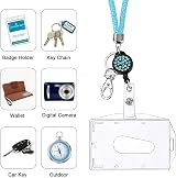 Vicloon Victorini Crystal Transparent Card Holder with Lanyard Light Blue view 5