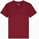 Armani Exchange Men's Basic Pima V Neck Tee, Pomegranate, X-Small