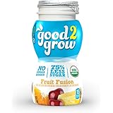 good2grow Organic Low Sugar Fruit Fusion Juice Refill, 24-pack of 6-Ounce BPA-Free Juice Bottles, Non-GMO and USDA Certified 